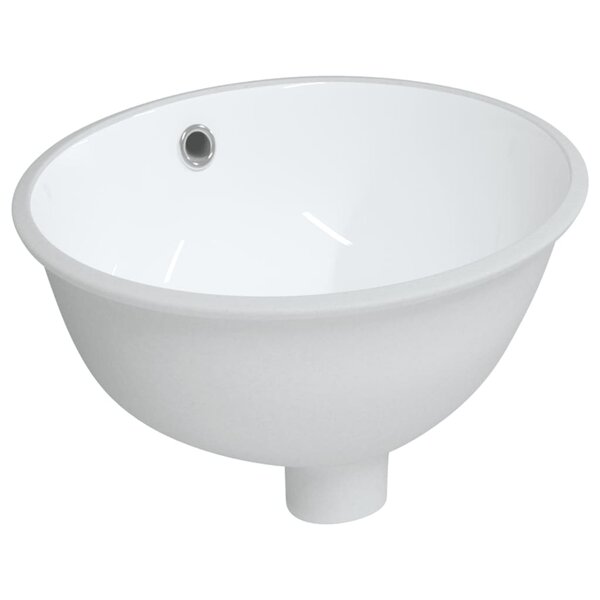 vidaXL Évier de salle de bain blanc 33x29x16 5 cm ovale céramique