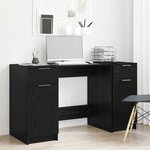vidaXL Bureau Chêne noir 133 x 50 x 75 cm Bois d'ingénierie