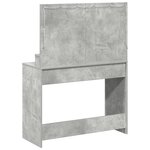 vidaXL Coiffeuse Gris béton 100 x 41 x 135 cm Bois d'ingénierie
