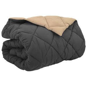 vidaXL Duvet d'hiver Anthracite et Taupe 220 x 260 cm Microfibre