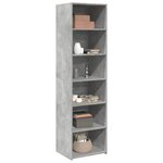 vidaXL Buffet haut gris béton 50x41x185 cm bois d'ingénierie