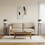 vidaXL Support de Plante 2 pc Sonoma gris 30 5 x 30 x 80 5 cm