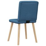 vidaXL Chaises à manger lot de 6 bleu tissu
