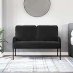 vidaXL Canapés avec coussin 110cm Noir Contreplaqué
