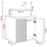 vidaXL Meuble de lavabo mural Chêne Sonoma 49 5 x 44 5 x 65 5 cm