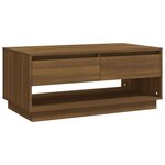 vidaXL Table basse Chêne marron 102 5x55x44 cm Bois d'ingénierie