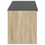 vidaXL Banc d'entrée avec coussin Chêne Sonoma 103 x 38 x 45 cm