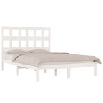 vidaXL Cadre de lit sans matelas blanc 120x190 cm bois de pin massif