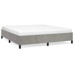 vidaXL Cadre de lit gris clair 193x203 cm velours
