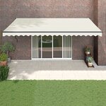vidaXL Auvent rétractable automatique crème 5x3 m