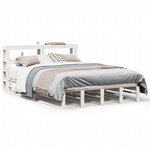 vidaXL Cadre de lit sans matelas blanc 140x200 cm bois de pin massif