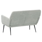 Banc banquette 108 x 79 x 79 cm velours gris clair 02_0010498