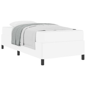 vidaXL Cadre de lit avec matelas Blanc 90 x 200 cm tissu