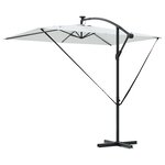 vidaXL Parasol banane à mât déporté Couleur sable 294 x 200 x 254 cm