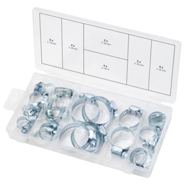 Ks tools assortiment de colliers de serrage 26 pcs 16-40 mm