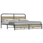 vidaXL Cadre de lit en métal sans matelas chêne sonoma 193x203 cm
