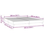 vidaXL Cadre de lit sans matelas gris clair 200x220 cm velours