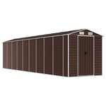 vidaXL Abri de jardin marron 191x810x198 cm acier galvanisé