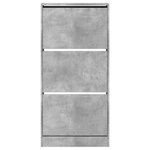 vidaXL Armoire à chaussures gris béton 60x21x125 5cm bois d'ingénierie