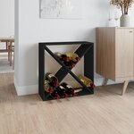 vidaXL Armoire à vin Noir 62x25x62 cm Bois de pin massif