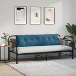 vidaXL Coussin de Dos Bleu 180 x 50 cm Tissu en velours côtelé