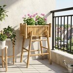 vidaXL Jardinière avec support Naturel 50 x 38 x 74 cm Bambou