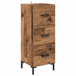 vidaXL Haut Armoire Bois Ancien 34 5 x 34 x 180 cm Bois d'ingénierie