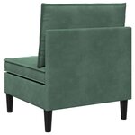 vidaXL Canapé moyen avec rangement Vert Mer Velours