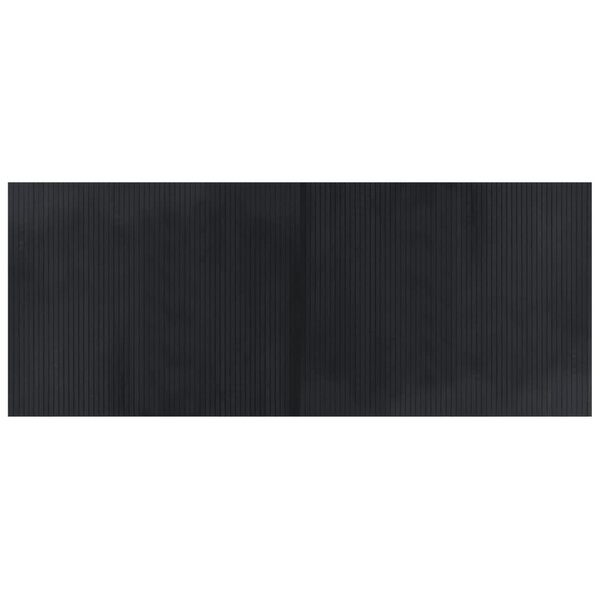 vidaXL Tapis rectangulaire noir 80x200 cm bambou