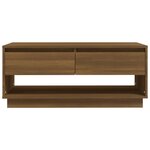 vidaXL Table basse Chêne marron 102 5x55x44 cm Bois d'ingénierie