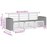 vidaXL Ensembles de canapés 3 pc Bois d'Acacia Massif
