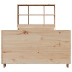 vidaXL Lit bibliothèque sans matelas 90x190 cm bois massif