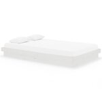 vidaXL Cadre de lit sans matelas blanc bois massif 120x200 cm