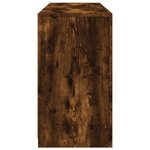 vidaXL Buffet avec lumières LED chêne fumé 123x37x67 cm