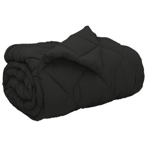 vidaXL Duvet d'hiver Noir 220 x 140 cm Microfibre
