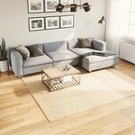 vidaXL Tapis HUARTE à poils courts doux et lavable crème 240x240 cm