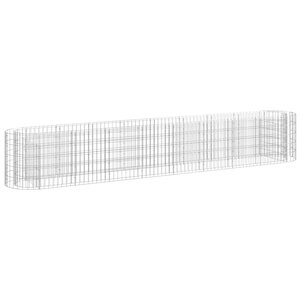vidaXL Lit surélevé à gabion Fer galvanisé 330x50x50 cm