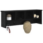 vidaXL Porte-manteau mural avec étagère Chêne noir 75 x 16 x 26 cm