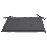 vidaXL Chaises Batavia lot de 2 avec coussins anthracite Bois de teck