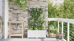 vidaXL Jardinier avec treille 2 Pièces blanc 80x40x143 cm