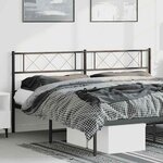 vidaXL Tête de lit métal noir 180 cm