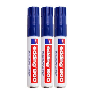 Marqueur Permanent 800 Corps Alu Bleu Pointe Biseau 4-12 mm x 3 EDDING