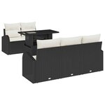 vidaXL Ensemble de canapé de jardin Manuel 6 Pièces Noir 100 x 55 x 73 cm