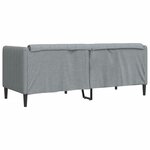 vidaXL Canapé à 2 places gris clair tissu