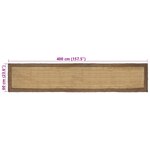 vidaXL Tapis de surface Gris 60 x 400 cm Jute