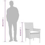 vidaXL Ensemble à manger de jardin et coussins 7 Pièces beige rotin verre