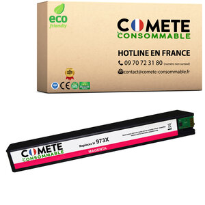 973X - 1 cartouche de toner compatible HP 973X Magenta - Entreprise française - pour HP PageWide Managed MFP P57750, P55250; PageWide Pro 452, 477, MFP 477