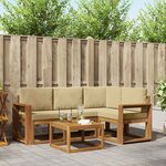 vidaXL Ensemble de canapés d'extérieur 5 pc Naturel et Beige