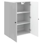 vidaXL Armoire Murale Blanc brillant 66 x 34 5 x 90 cm