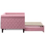 vidaXL Lit de jour avec lit gigogne rose 80x200 cm velours